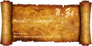 Mosó Zsanett névjegykártya